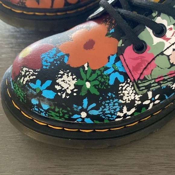 Dr. Martens Floral Mash Up Boot Sz 13 - Picture 8 of 9